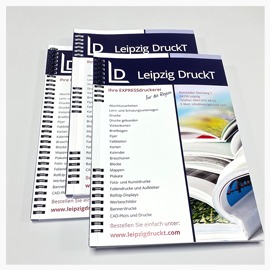 Drucke mit Halbverdeckter Bindung Ansicht der Bindeoptionen